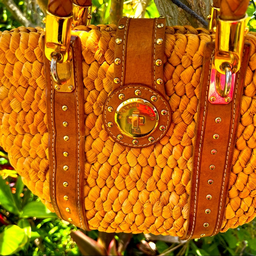 Authentic Michael KORS Santorini RAFIA Straw bag